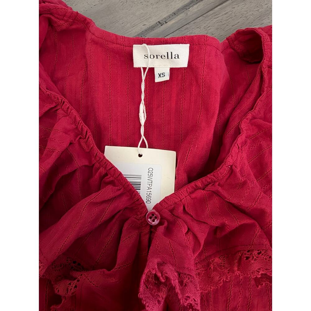 sorella Leda Cotton Top red size XS $147 - Picture 6 of 6